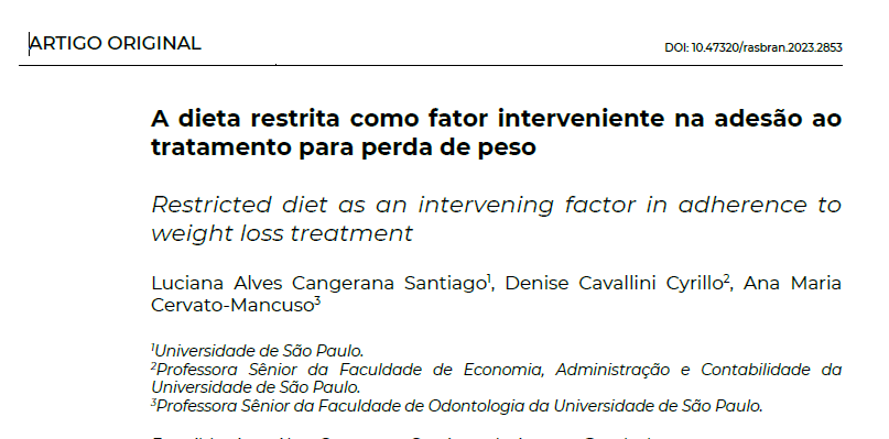 Dados de excesso de peso e abandono de tratamento nutricional